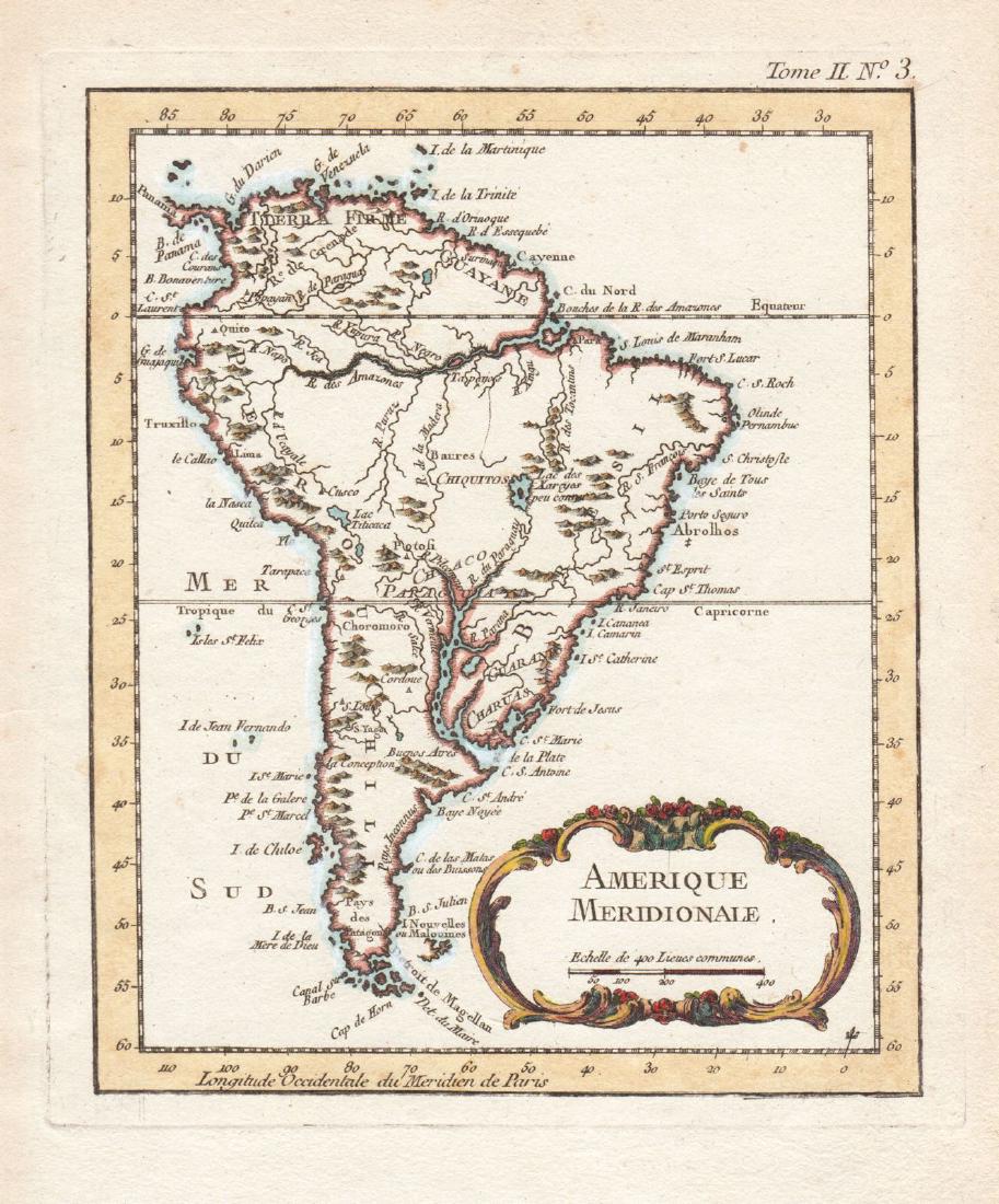 Bellin: Antique Map of South America, 1764 (1 of 1)