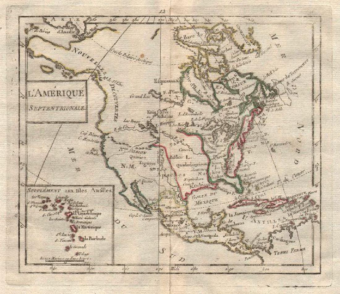 de la Tour: Antique Map of Wartime North America, 1777 (1 of 2)