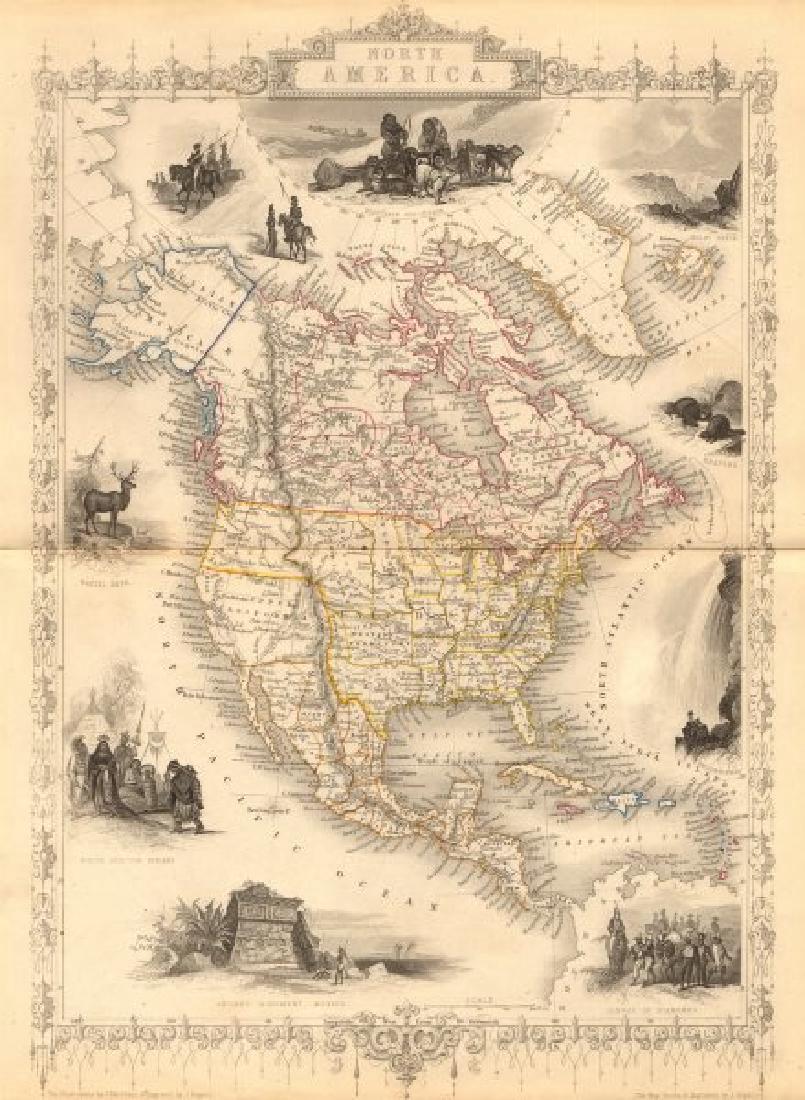 Tallis/Rapkin: Antique Map of North America, 1849 (1 of 2)