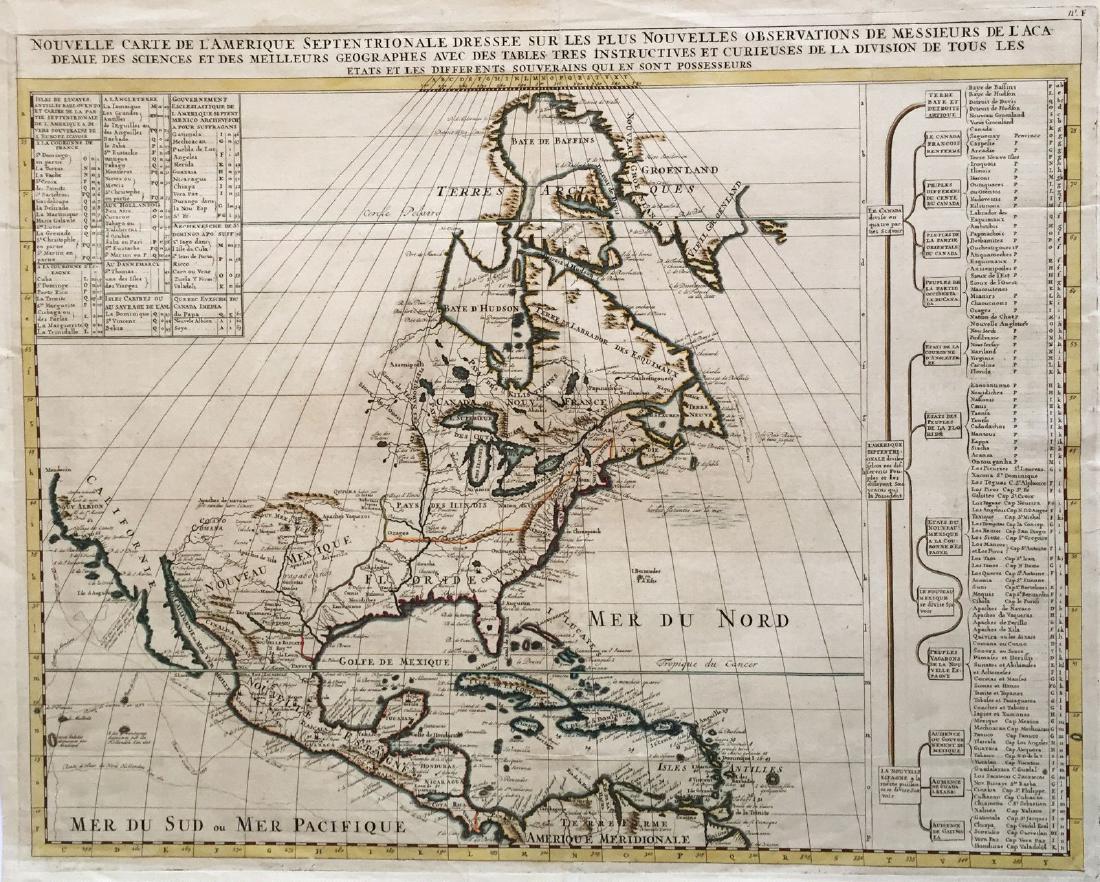 Chatelain Antique Map of North - 54870370 1 X