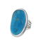 Navajo Sterling Silver Turquoise Ring Signed LP