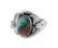 Navajo Sterling Silver Turquoise Ring Signed BP