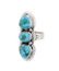 Navajo Sterling Silver Turquoise Ring Signed L