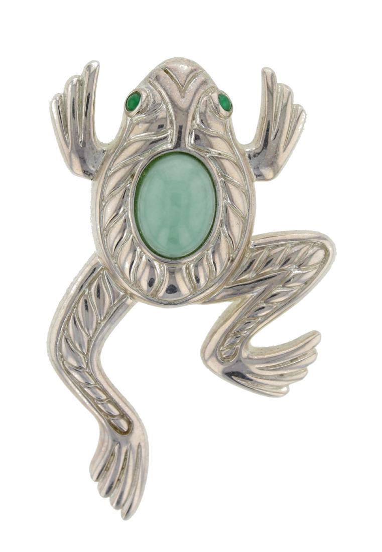 Judith Ripka Thailand Sterling Silver Frog Pin (1 of 2)