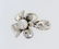 Sterling Silver Flower Pearl Ring Signed N. King