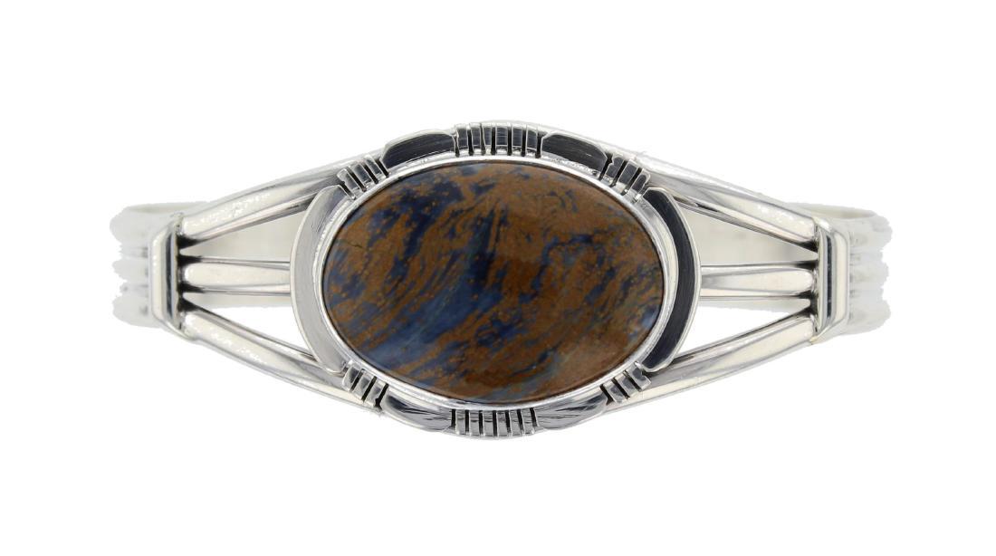 P. Sanchez Navajo Sterling Silver Jasper Bracelet (1 of 1)