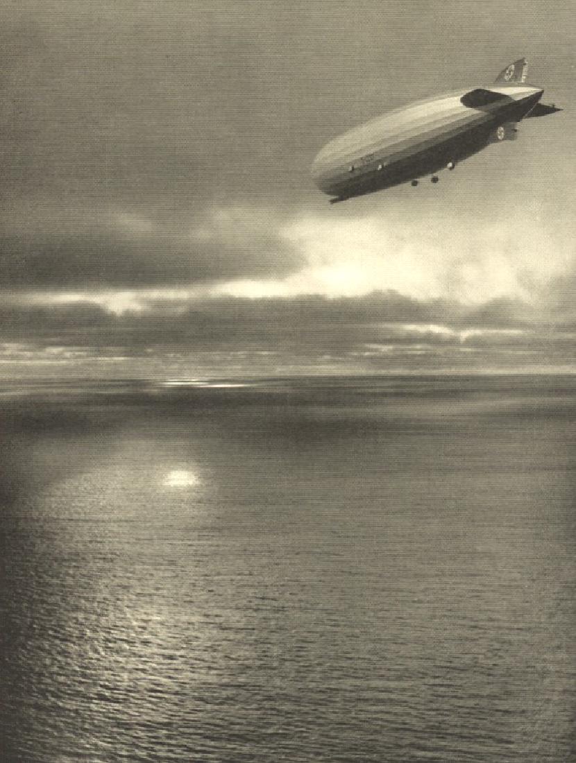 WILLI RUGE - Graf Zeppelin vor Pernambuco: Artist: WILLI RUGE Print Title: Graf Zeppelin vor Pernambuco Printing Date: 1936 Medium: Photoengraving Printed in: Germany Image Size: 7" x 10" No Reserve: This lot starts at $1 and has no reserve as