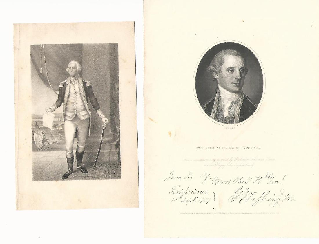 Two 19th C Engravings George Washington (1 of 1)