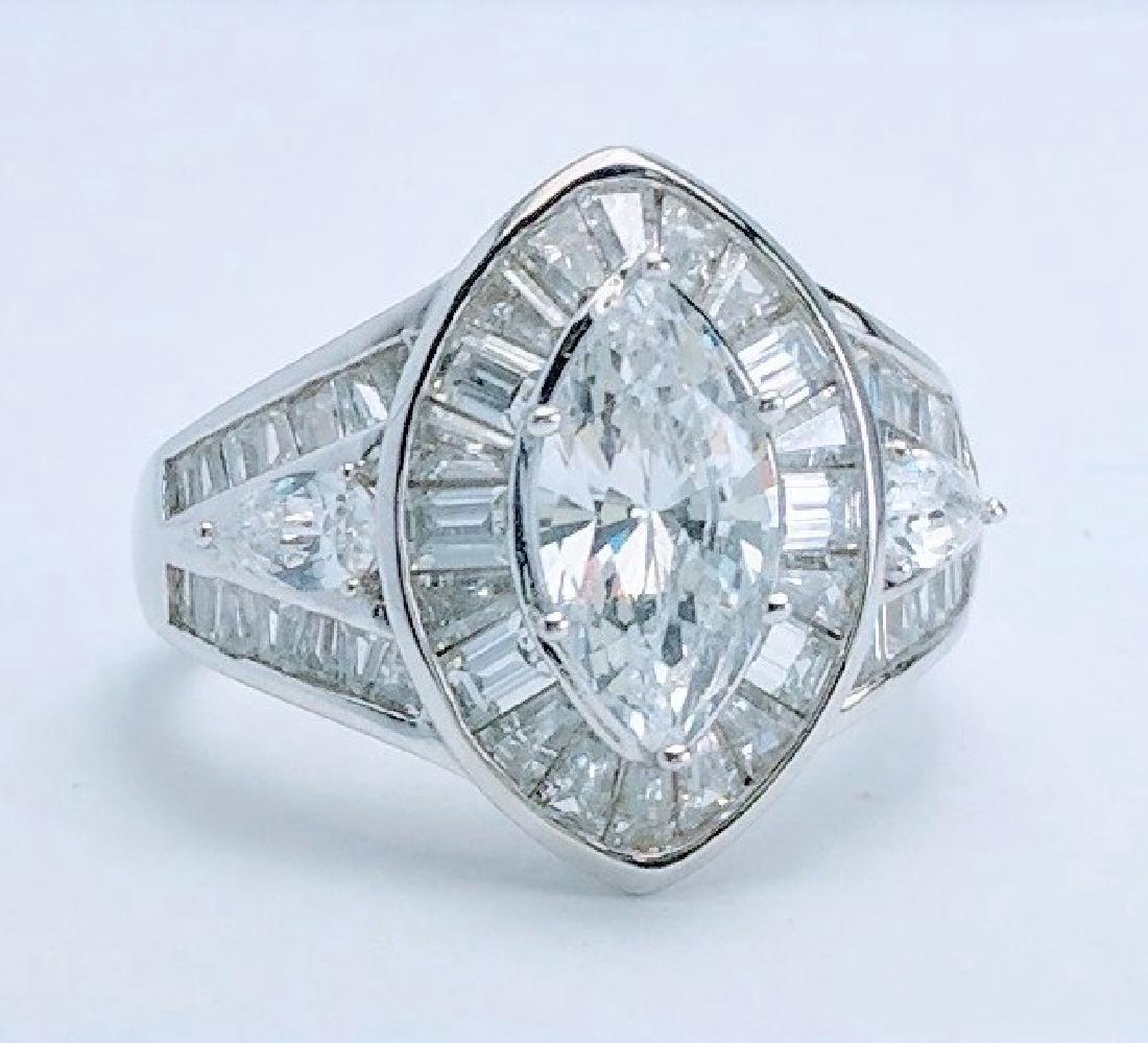 Sterling Silver CZ Marquis Ring, 2ctw (1 of 2)