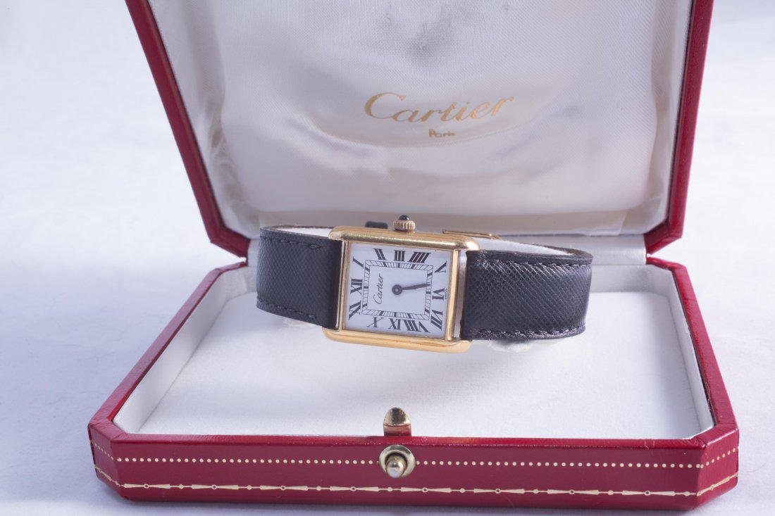 Vintage Cartier 18K Gold Electroplated Tank Watch (1 of 1)
