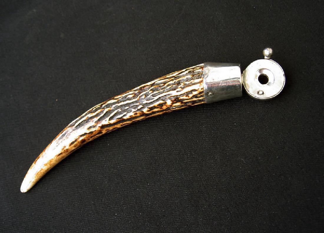 Antique American Horn Steel & Sterling Cigar Cutter (1 of 4)