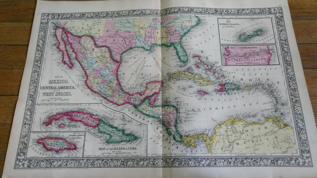 Mitchell: Map of Mexico, Central America & West Indies (1 of 4)
