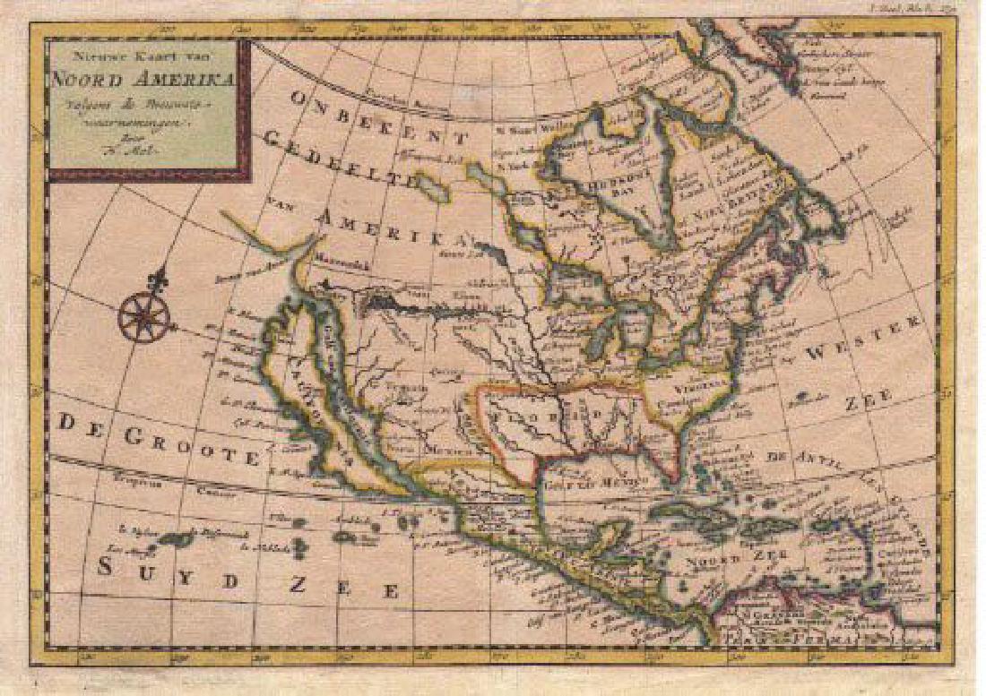 Moll / Oldmixon: Antique Map of North America, 1721 (1 of 1)