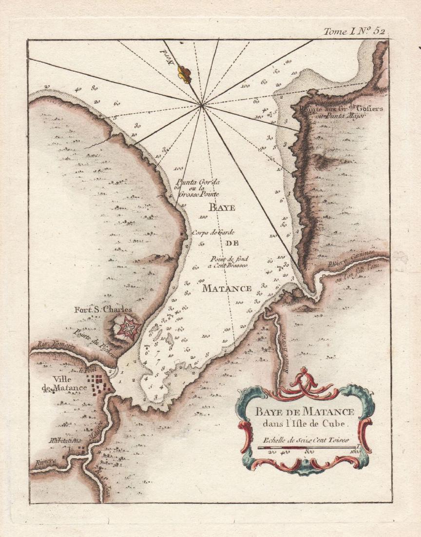 Bellin: Antique Map of Matanzas Bay, Cuba, 1764 (1 of 1)