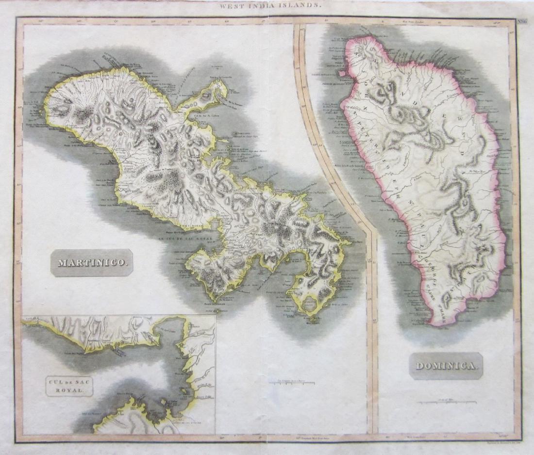 Thomson: Antique Map of Martinique/Dominica, 1816 (1 of 1)
