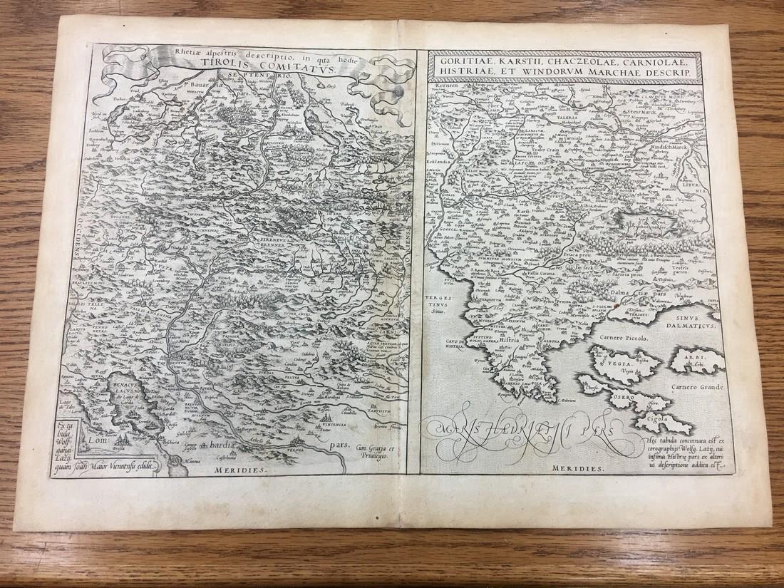 Ortelius: Antique Map of Mantua Verona, etc, 1574 (1 of 2)