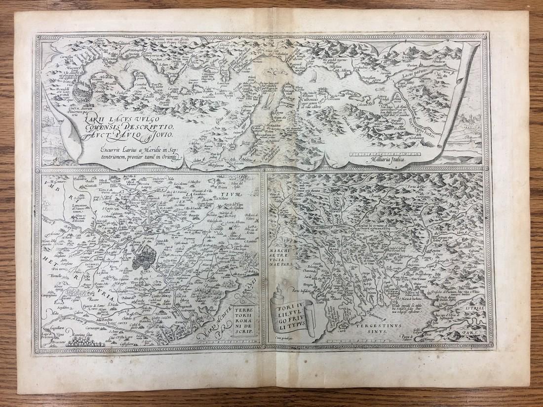 Ortelius: Antique Map of Lake Como, 1574 (1 of 2)