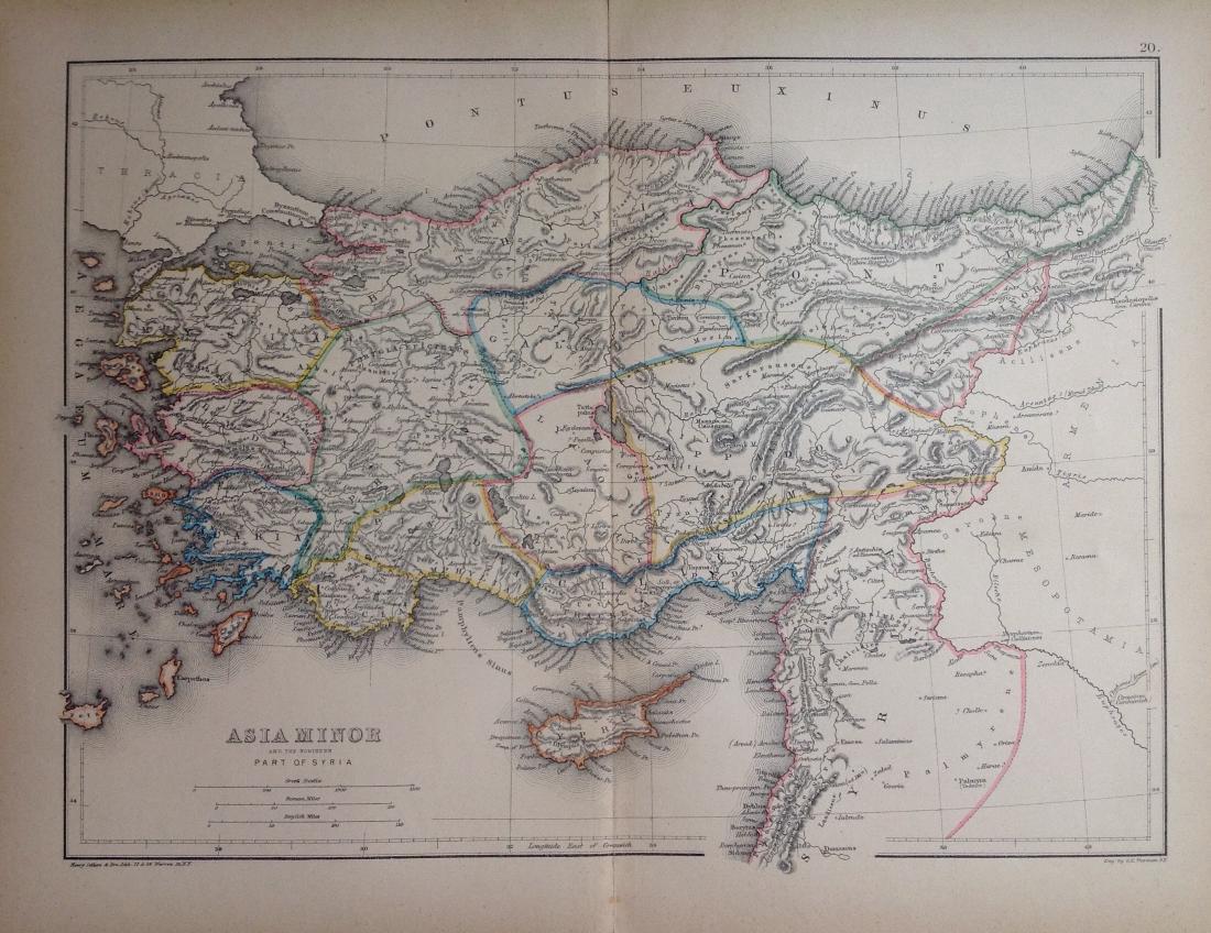 Hughes: Antique Map of Asia Minor & Syria, 1856 (1 of 1)