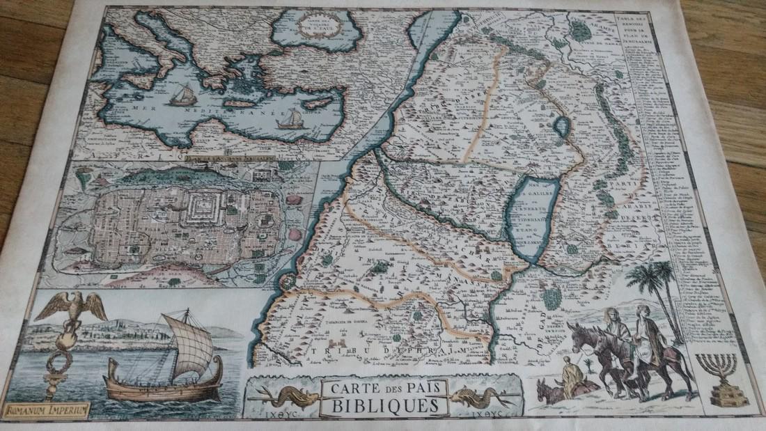 Antique Map of Biblical Land, 1700 (1 of 4)