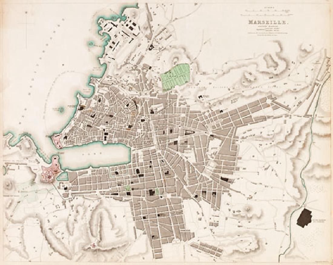 SDUK: Antique Plan of Marseille, 1839 (1 of 1)