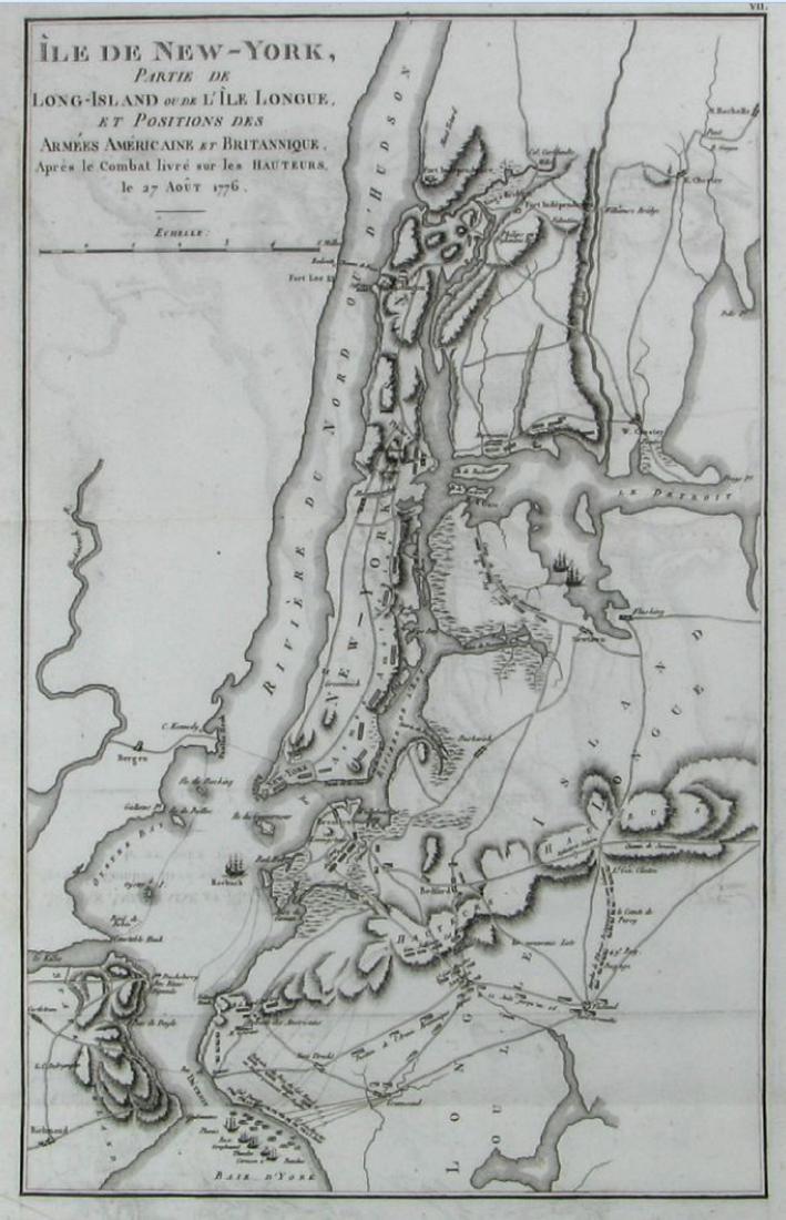 Buache: Antique Map of New York, Long Island, 1807 (1 of 1)