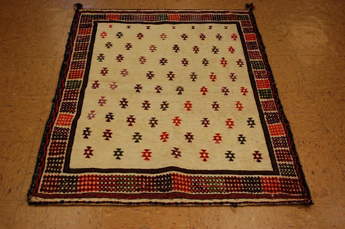 Antique Persian Shiraz Qashkai Sofreh Kilim Rug (1 of 9)