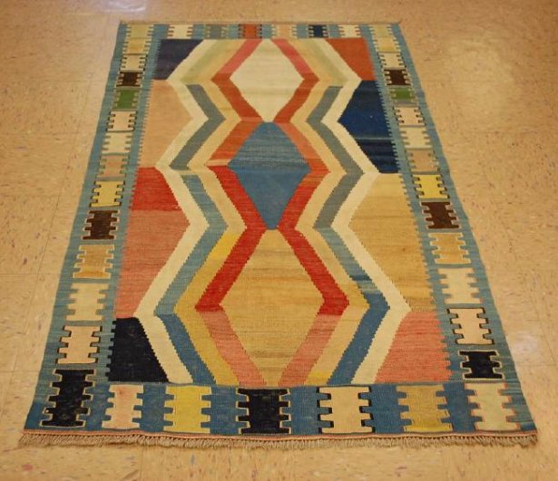 C1950s Antique Fine Caucasian Kilim Flat Woven Rug (1 of 10)