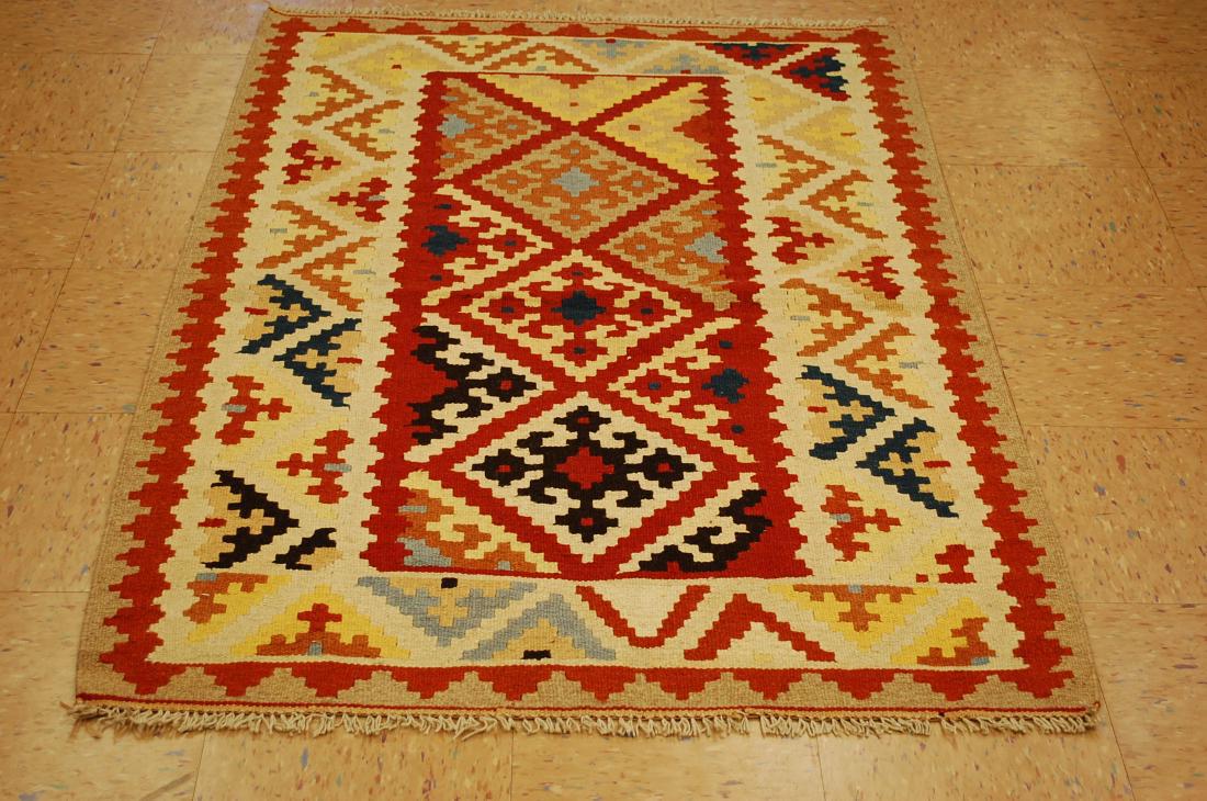 C1950s Antique Fine Caucasian Kilim Flat Woven Rug (1 of 9)