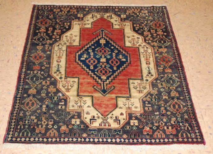 Antique Persian Senneh Hand Woven Rug (1 of 9)