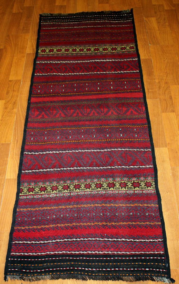 Turkmen Sumac Tribal Hand Woven Runner Rug (1 of 7)