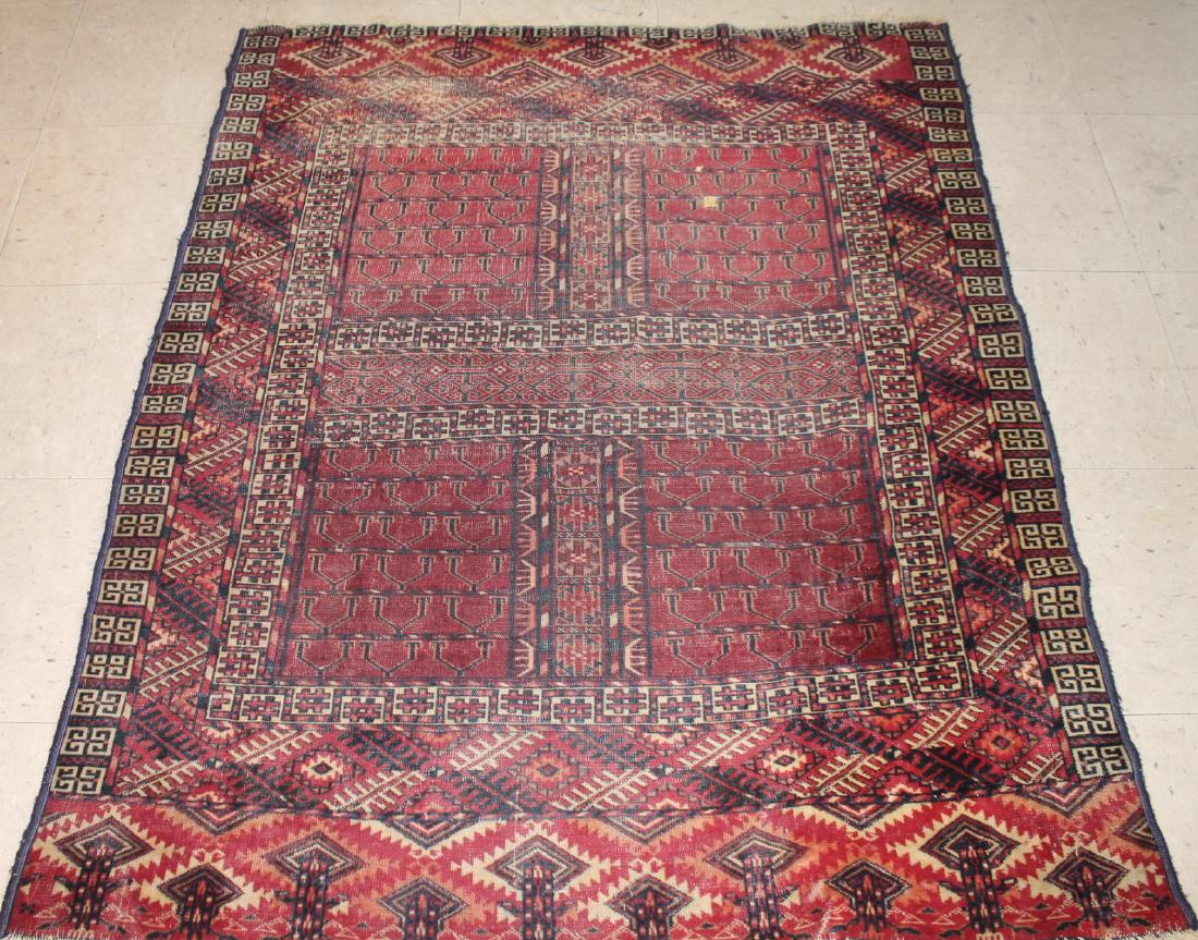 Antique Turkman Hand Woven Rug (1 of 5)