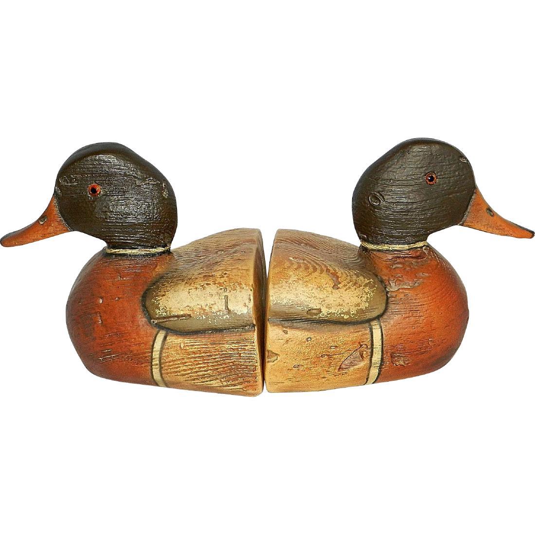 Vintage Mallard Duck Bookends (1 of 5)