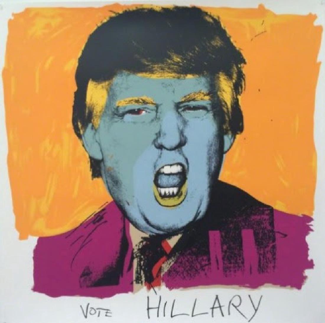 Deborah Kass: Vote Hilary Screenprint - Signed (1 of 1)