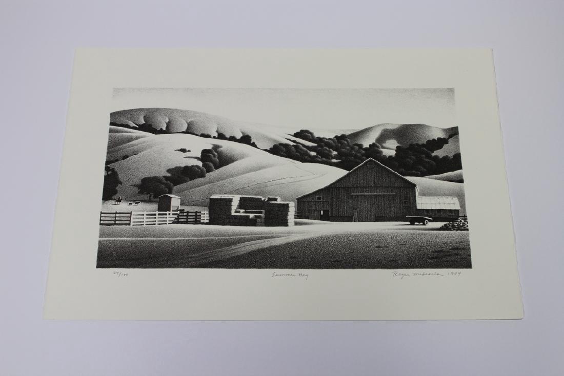 Roger Medearis: Summer Hay Lithograph - Signed (1 of 5)