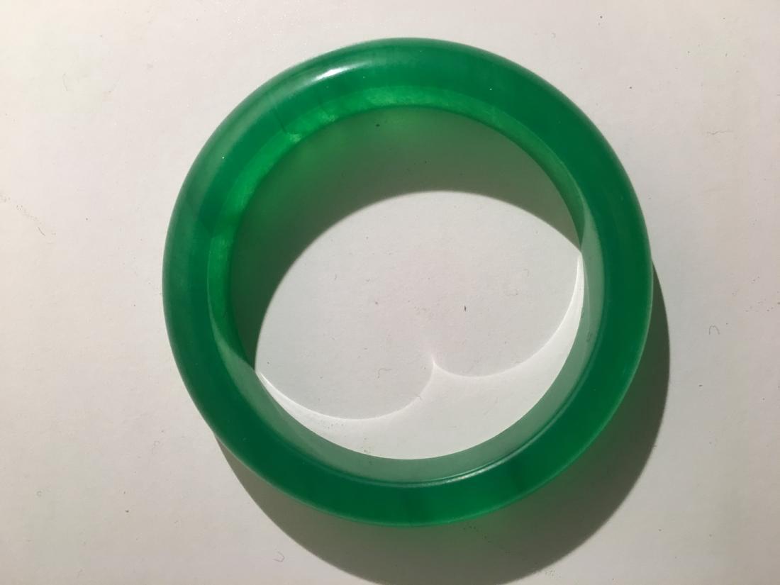 Chinese Green Jade Bangle Bracelet (1 of 6)