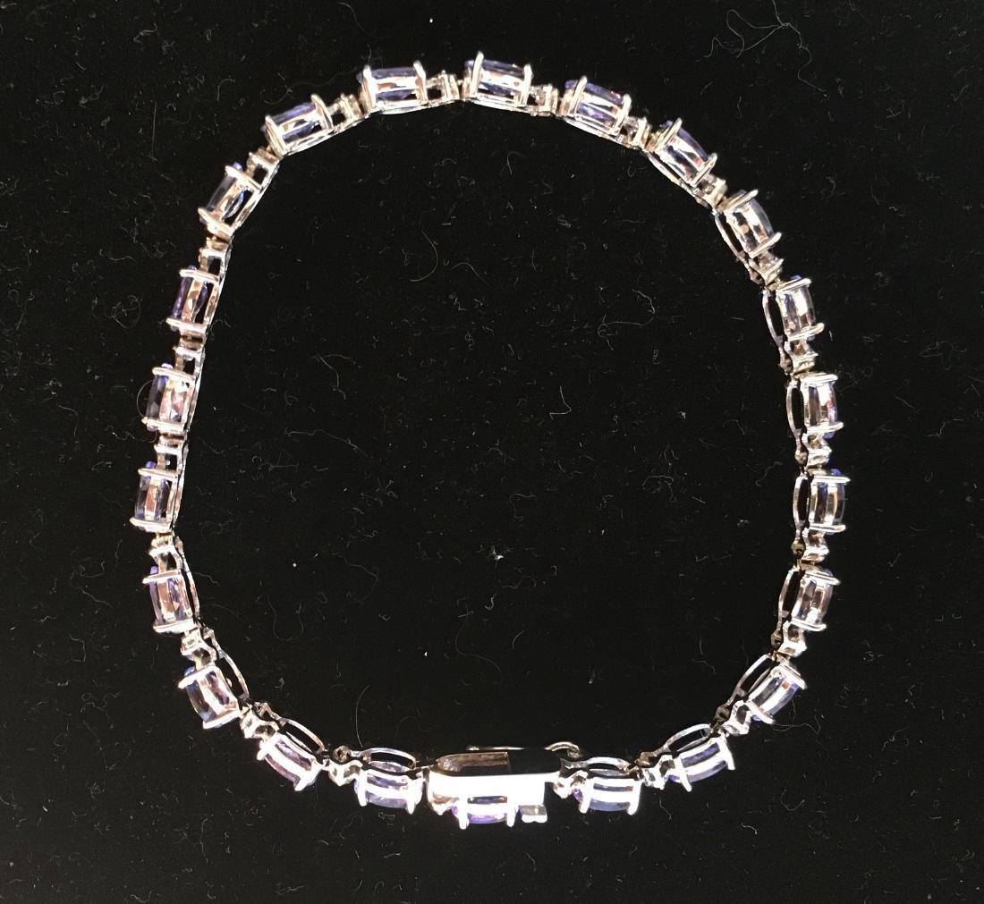 14k Gold Tanzanite Diamond Bracelet, 10.5ctw (1 of 9)