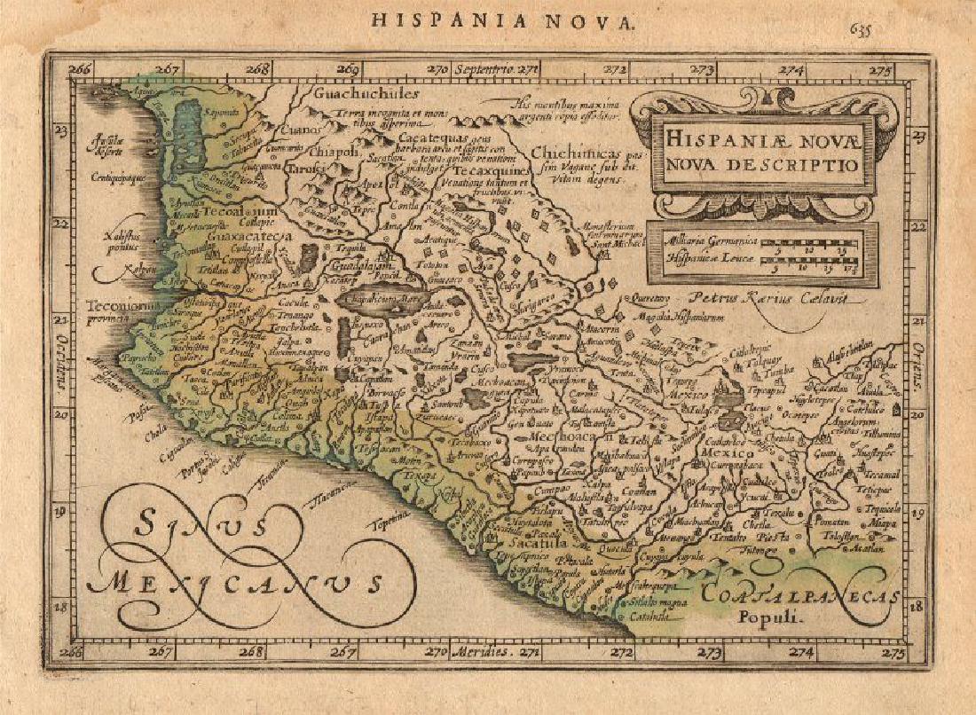 Mercator/Hondius: Antique Map of New Spain/Mexico, 1630 (1 of 2)