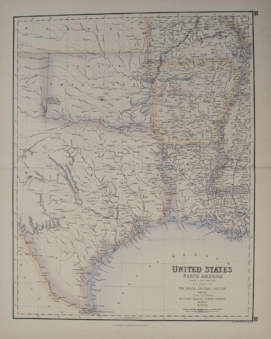 Fullarton: Antique Map of Texas & Indian Territory 1860 (1 of 1)