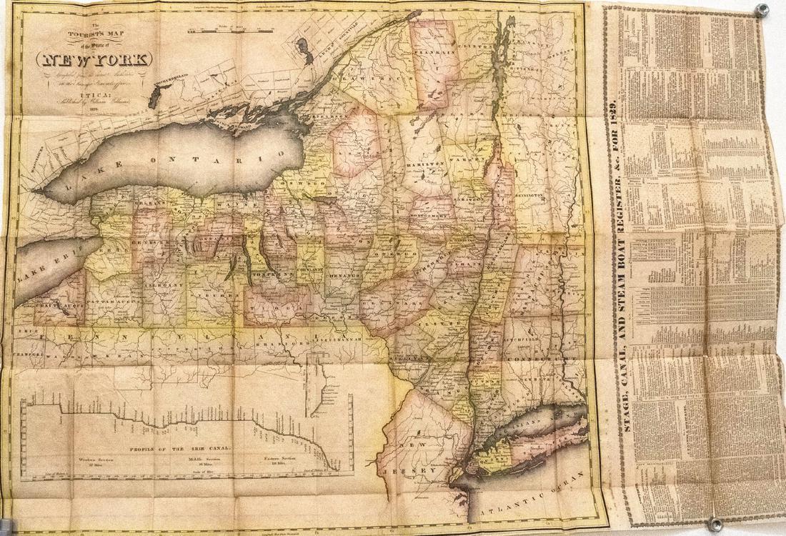 Williams: Antique Pocket Map on New York State, 1828 (1 of 1)