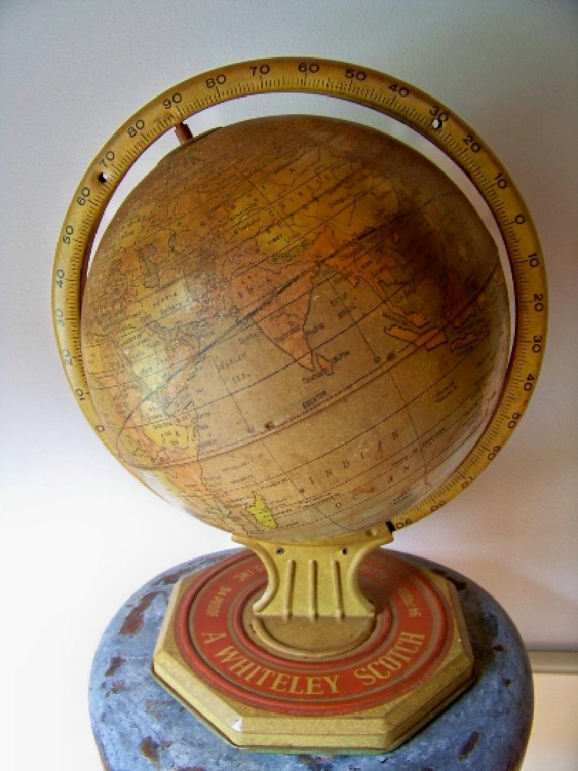 Tin Lithographed Globe Whiteley Scotch Advertising (1 of 5)