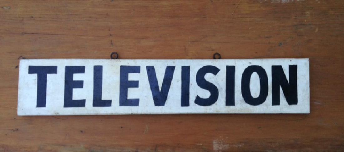 Vintage Double Sided TV Sign 1950 (1 of 2)