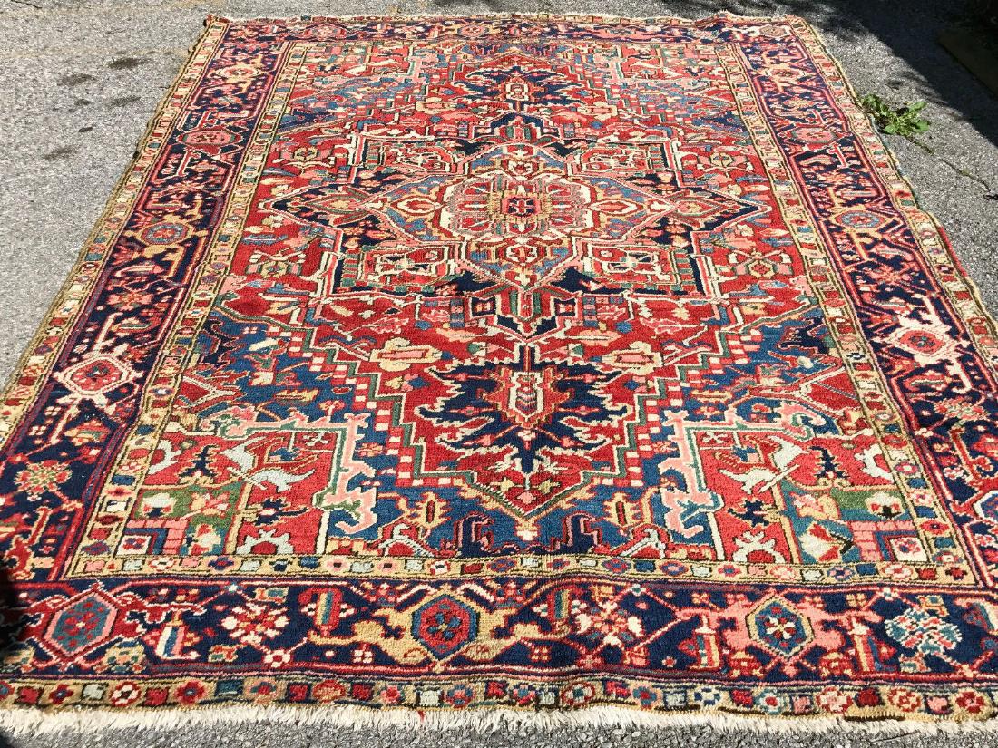 Antique Heriz Serapi Handmade Wool Rug (1 of 10)