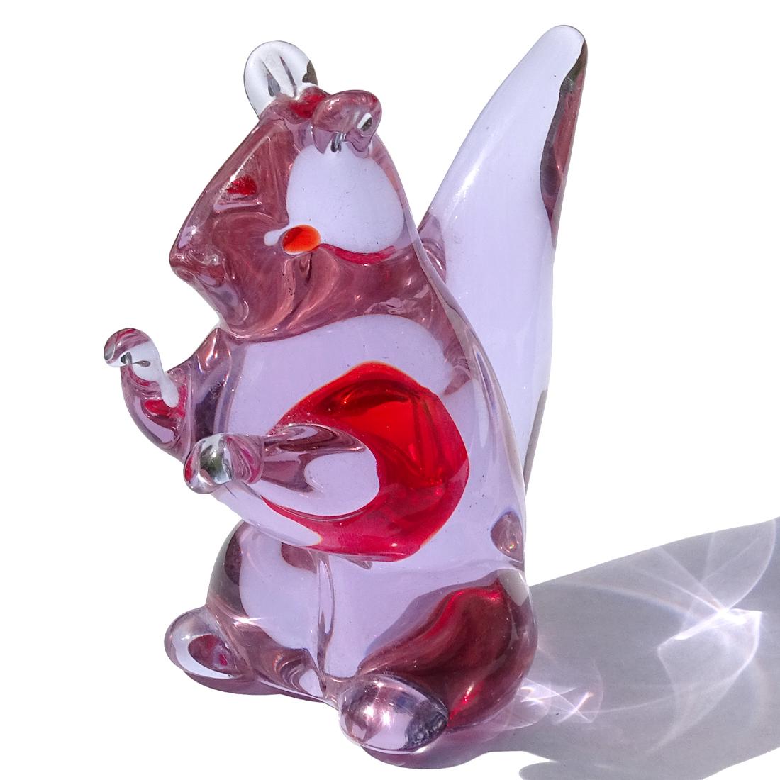 Cenedese Murano Alexandrite Italian Art Glass Squirrel