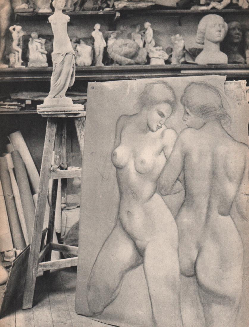 BRASSAI - Maillol Studio: Artist: BRASSAI Print Title: Maillol Studio Medium: Vintage Sheet-fed Gravure Printing Date: 1938 Printer: Neogravure, France Image Size: 9.5" X 12.5" Brassai was a Hungarian–French photographer, sc