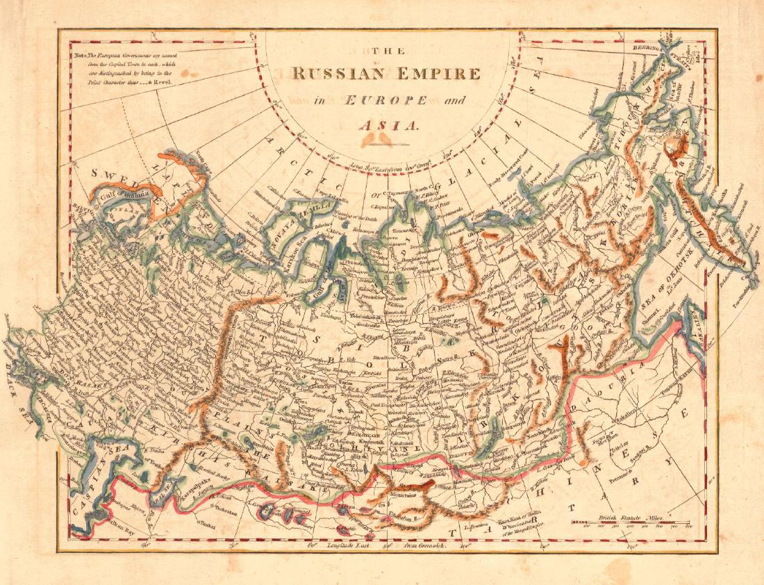 Antique Map of the Russian Empire in Europe & Asia 1780 (1 of 1)