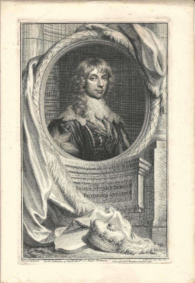 1740 Houbraken Engraving J.Stuart Duke Richmond & Lenox (1 of 2)