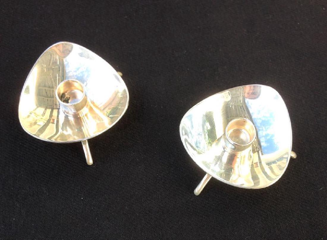 Danish Cohr Atla Silver Plate Modernist Candle Holders (1 of 3)