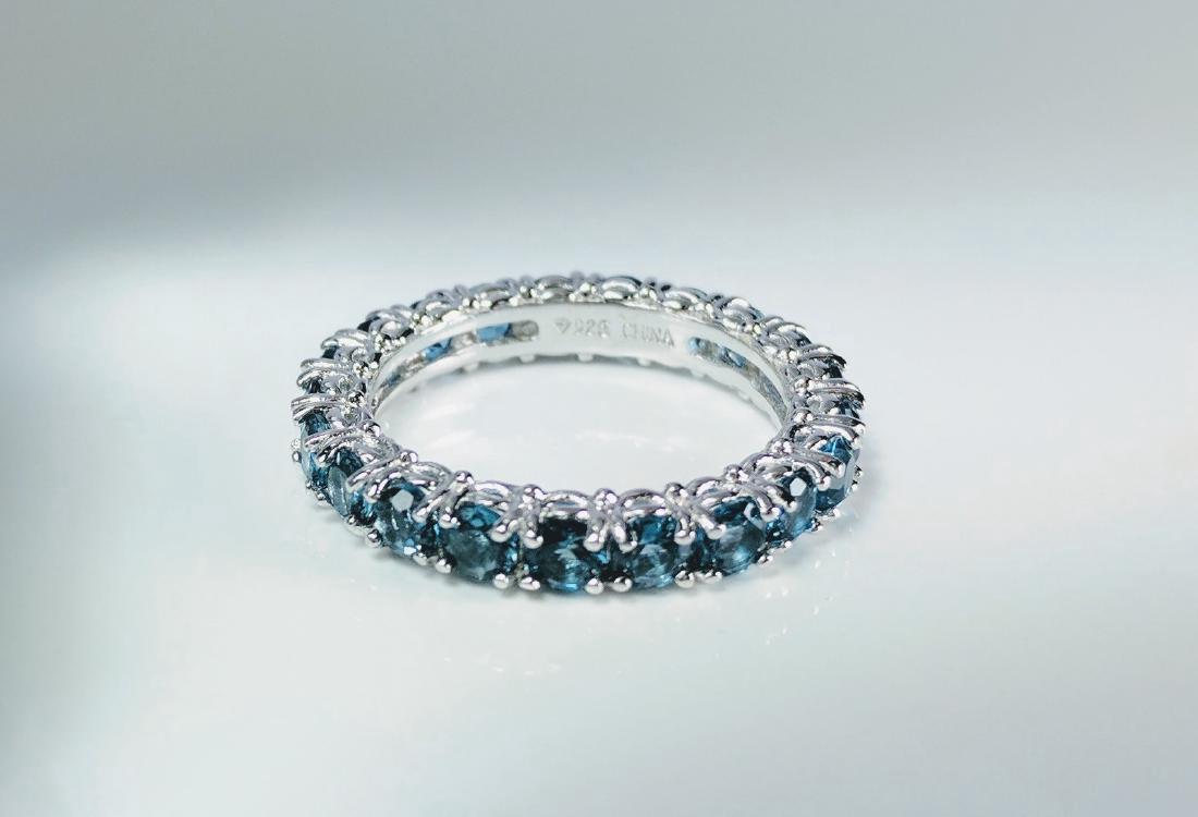 Sterling Silver Blue Topaz Eternity Ring, 2.31ctw (1 of 9)
