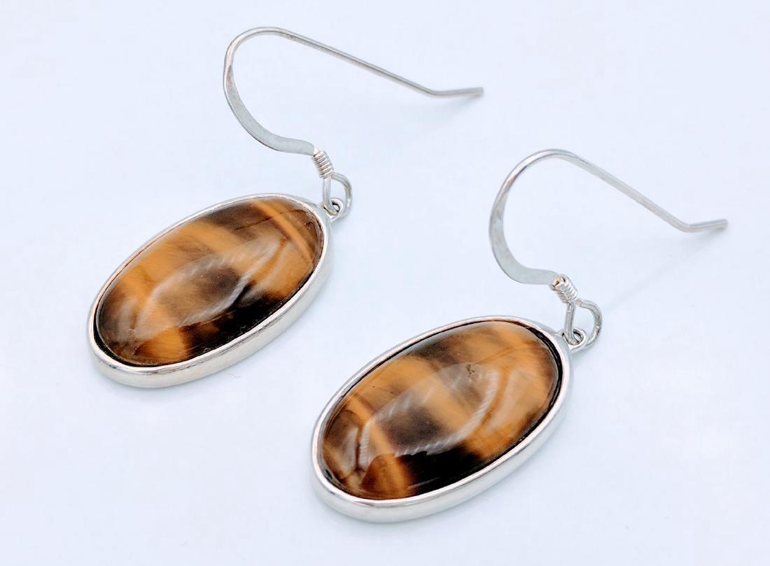 Sterling Silver Tiger's Eye Earrings (1 of 5)
