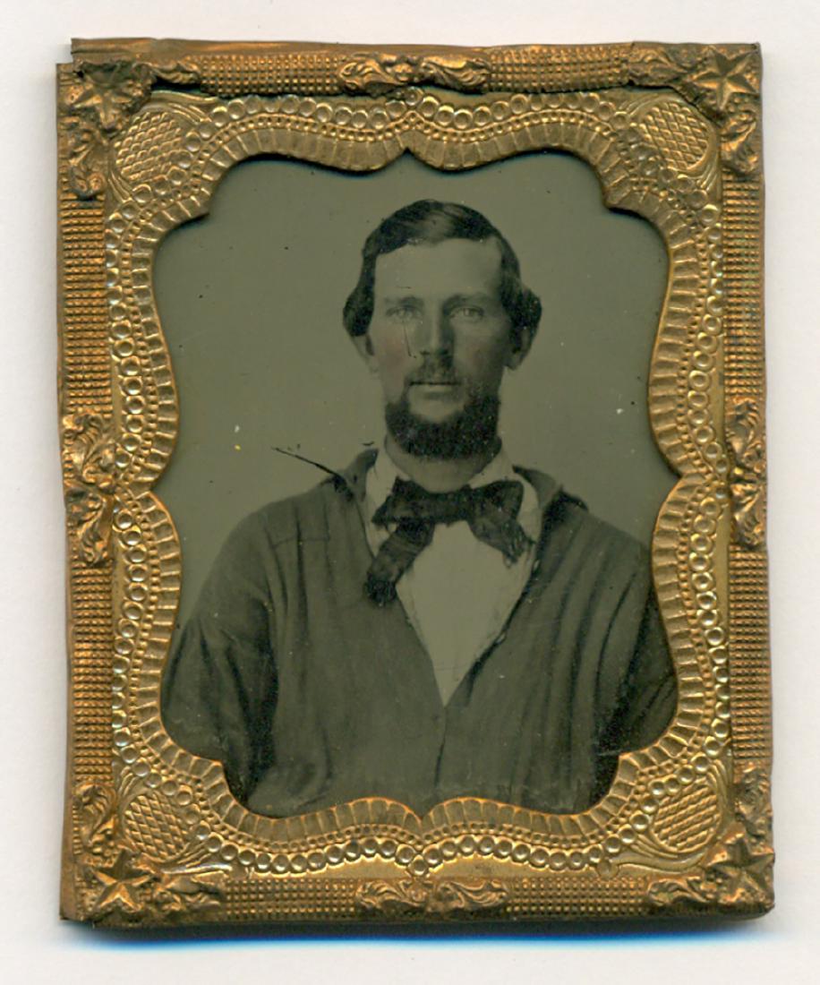 1860 9th Pl. Ruby Ambro, Man W Bow-tie & Work Shirt (1 of 1)